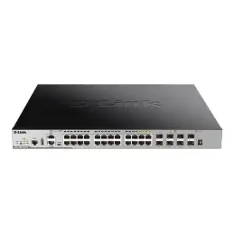 xStack3630-28PC - 24 ports Gigabit PoE - PoE+ dont 4 Combo 1000Base-T - SFP & 4 ports 10GE SFP+ - ... (DGS-3630-28PC/SI)_1